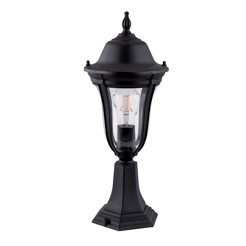 Lampadar Gradina, MARK STAND 1XE27 NEGRU H490mm, Elmark, 96204MF/BK