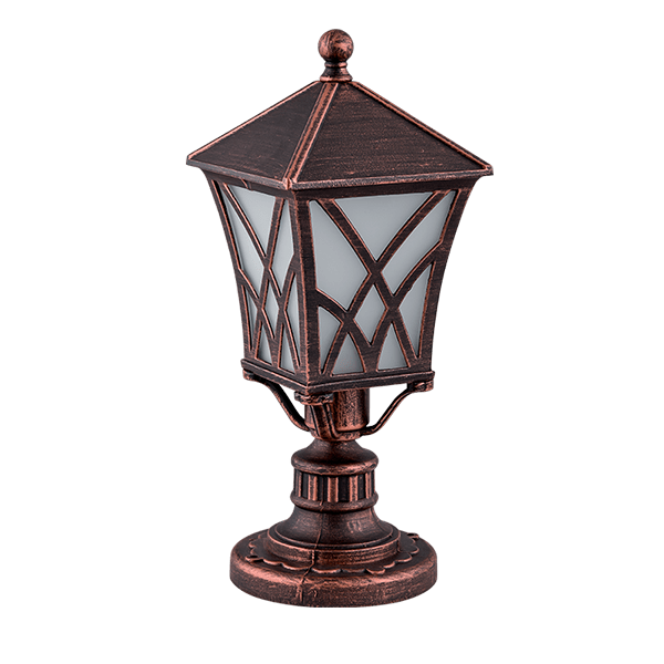 Lampadar Gradina, ALEK STAND 1XE27 ALAMA ANTICHIZATA H370mm, Elmark, 96304MF/BRB
