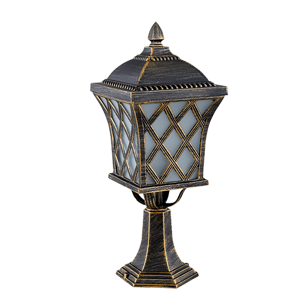 Lampadar Gradina, JOSH STAND 1XE27 ANTIQUE BRASS H460mm, Elmark, 96404MF/AB