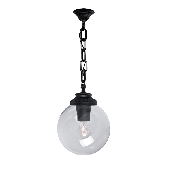 Lampadar Gradina, GLOBE 250 1XE27 IP55 NEGRU, Elmark, 96G250P/BL