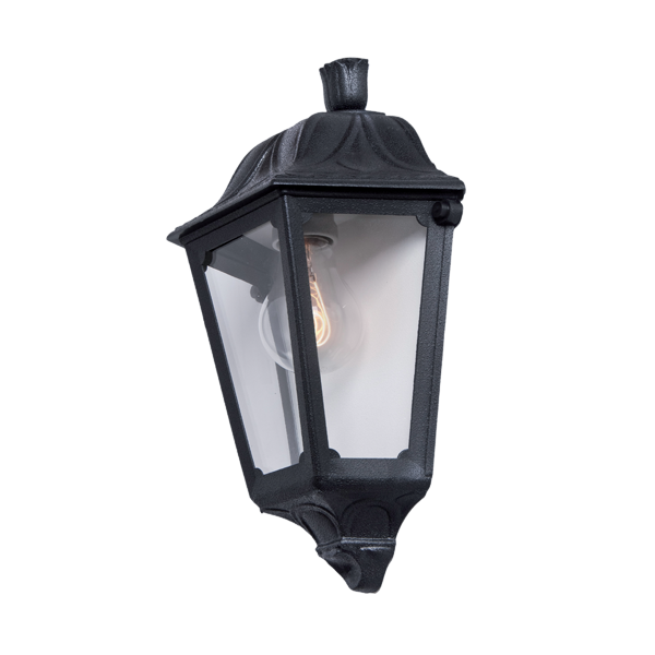 Lampa perete,/LAMPADAR LED IESSE 1XE27 IP55 NEGRU, Elmark, 96IESSEWL/BL
