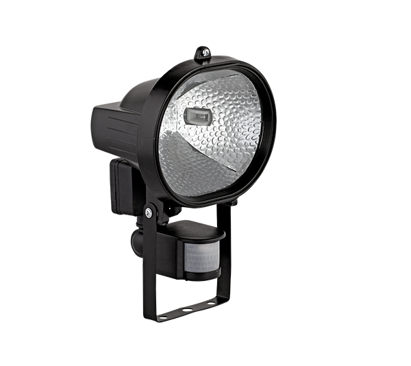 Proiector, LED Cu Senzor MODEL"Halogen," CU SURSA LED J118 7.5W, NEGRU, Elmark, 989020LED