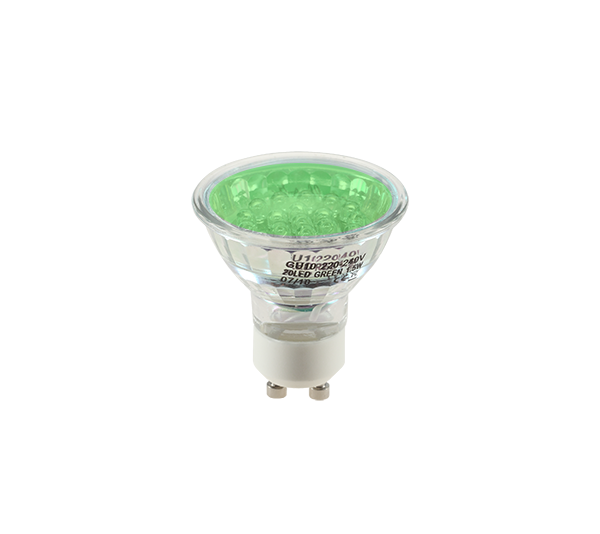Bec Cu LED,uri LED20 GU10,1.5W,230V Lumina Verde, Elmark, 99LED219