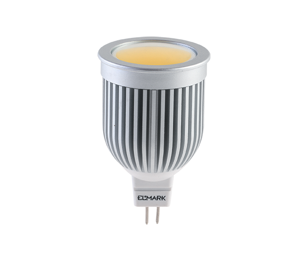 Bec Cu LED, LEDCOB 7W GU5.3 12V AC/DC Alb Calda, Elmark, 99LED563