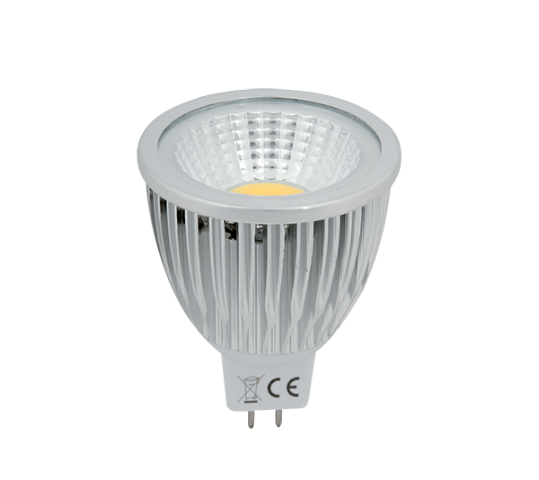 Bec Cu LED, LEDCOB 5W GU5.3 12V AC/DC Alb, Elmark, 99LED572