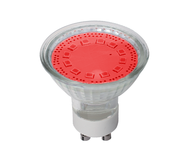 Bec Cu LED, SMD2835 3W GU10 230V 3000 Rosu, Elmark, 99LED597