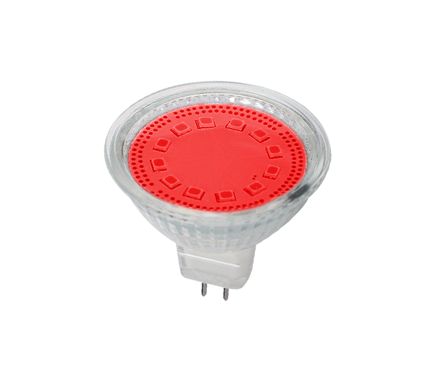 Bec Cu LED, MR16 SMD2835 3W G5.3 12V 3000 Rosu, Elmark, 99LED602