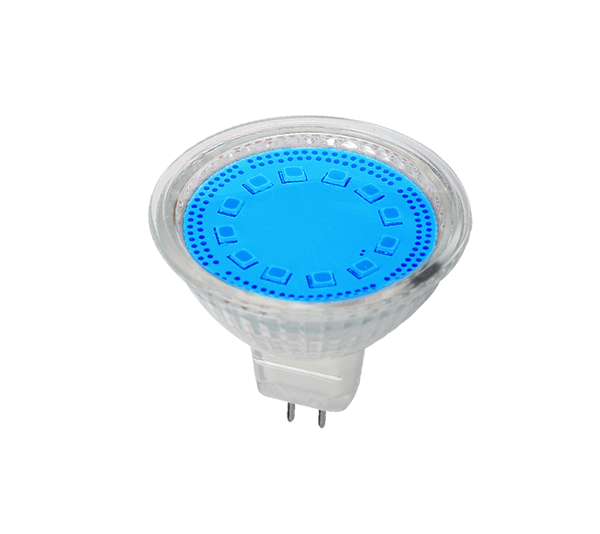 Bec Cu LED, MR16 SMD2835 3W G5.3 12V 3000 Albastru, Elmark, 99LED603