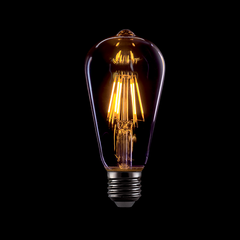 Bec LED, Vintage, DIM. ST64 8W E27 2800-3200K, Elmark, 99LED769D
