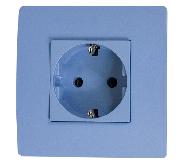 Priza Schuko Basic TZ107 albastru Elmark 38204