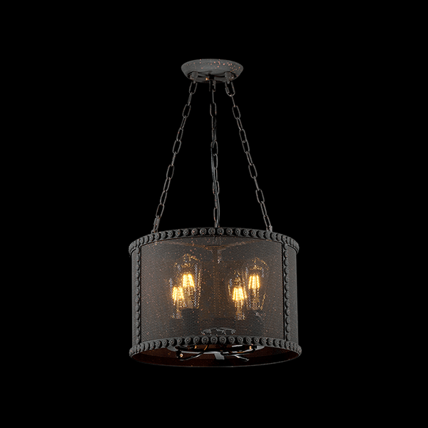 Candelabru Carter 4xE27 Negru D370mm Elmark 955CARTER4R