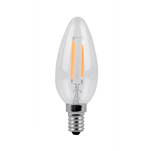 Bec LED lumanare C35 filament 5W E14 230V 2700K alb cald Elmark 99LED829WW
