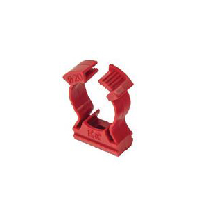 Clemă colier tub pvc d20 roșu set 100 buc elmark eccfc20cr