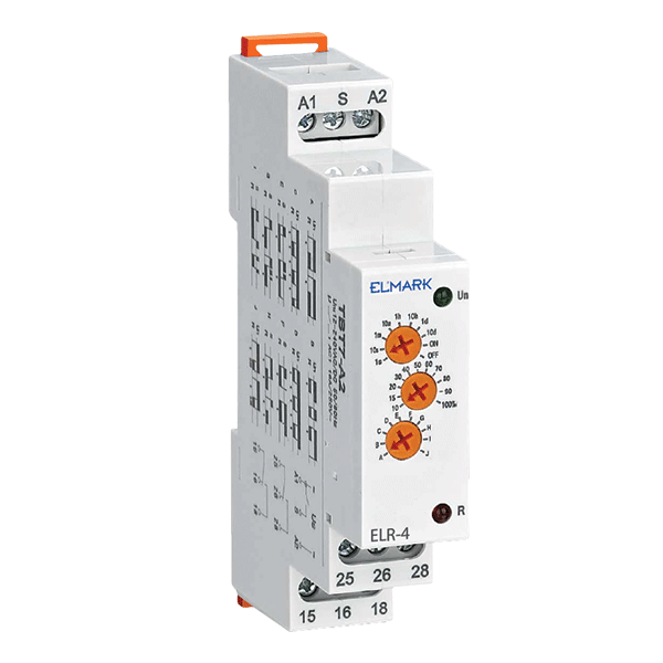 Releu multifuncțional ELR-4 12-240V AC/DC 2×SPDT 2×16A Elmark 50155