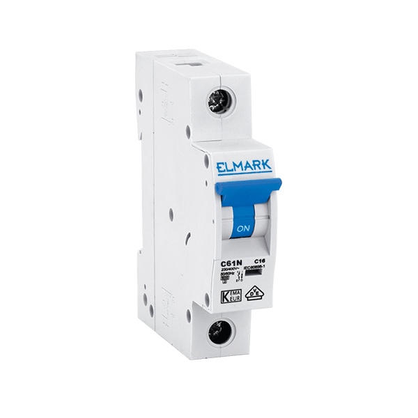Siguranta electrica automata Elmark NEW MCB 61DC CURENT CONTINU 16A 1P 6kA Curba C 41169C