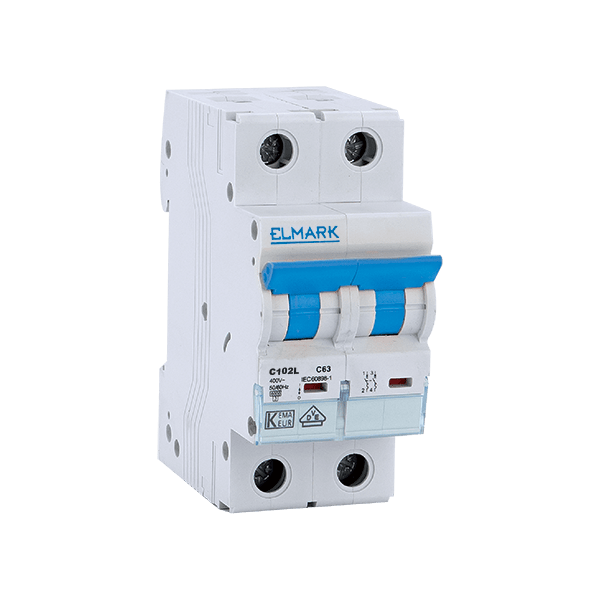 Siguranta electrica automata Elmark NEW MCB 62DC CURENT CONTINU 4A 2P 6kA Curba C 41177C