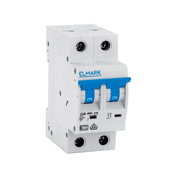 Siguranta electrica automata Elmark NEW MCB C62N 32A 2P 6kA Curba C 41232C