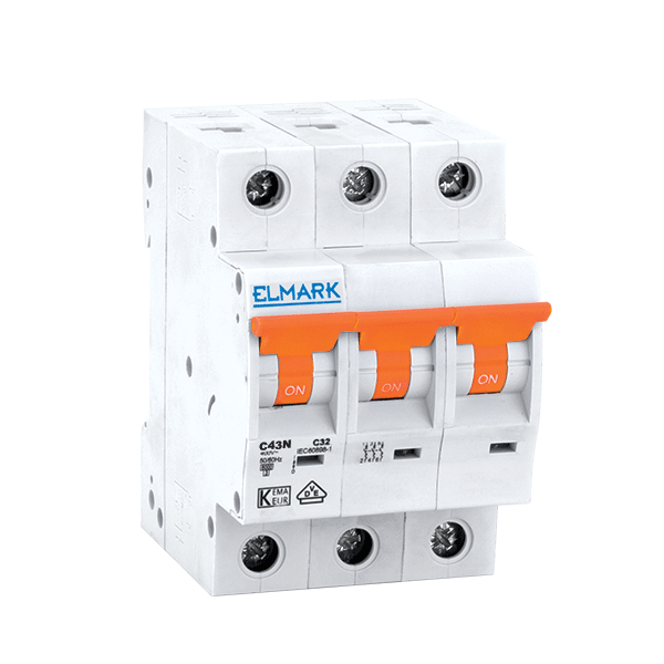 Siguranta electrica automata Elmark NEW MCB C43N 50A 3P 4.5kA Curba C 41648C