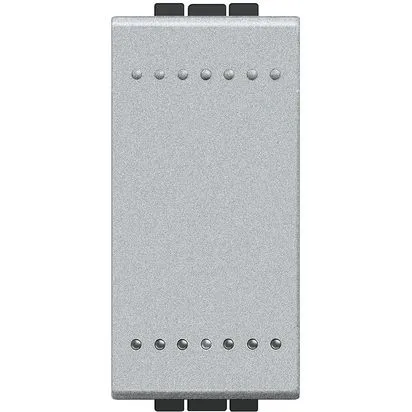Intrerupator simplu, 1 modul 16A 250 Vac, Aluminiu, basculant cu borne automate - Bticino Living Light - NT4001A