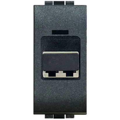 Conector de cuplare pentru cablu de fibră optică - Antracit - 1 modul - Bticino Living Light - L4268LC