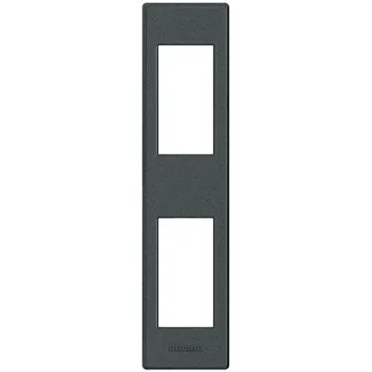 Ramă + suport Living Light pentru profil sau aparent - Antracit - 2 module - Bticino living Light - LND4812AR