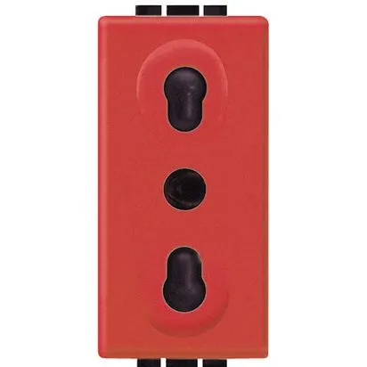Priza standard Italian, Rosie, 2P+T 10/16A 250 Vac - Bticino Living Light - L4180R