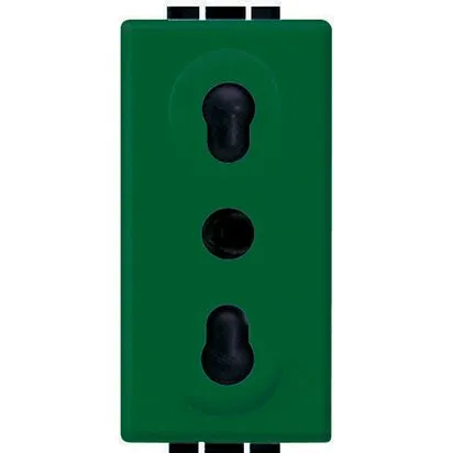 Priza standard Italian Verde 2P+T 10/16A 250 Vac - Bticino Living Light - L4180V