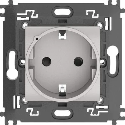 Priza Schuko conectata, Aluminiu, 2P+E 16 A 250 Va.c. configurare cu aplicatia Home + Control - Bticino Living Light - NT4141AC 