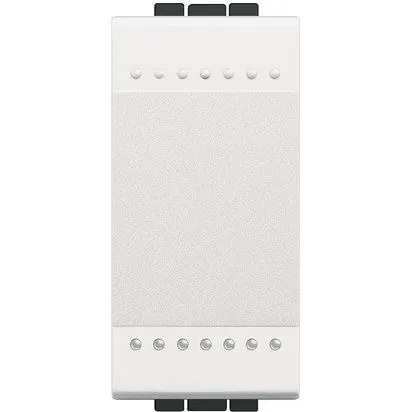 Intrerupator simplu 1 modul 16A 250 Vac Alb basculant cu borne automate - Bticino Living Light - N4001A