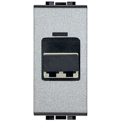 Conector de cuplare pentru cablu de fibră optică - Aluminiu - 1 modul - Bticino Living Light - NT4268LC