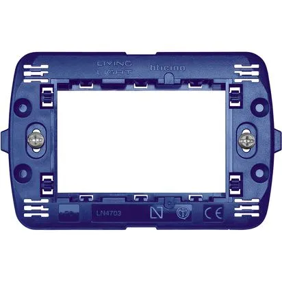 Suport 3 module cu suruburi pentru placi Bticino Living Light - LN4703