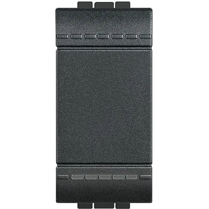 Intrerupator simplu 1 modul 16A 250 Vac Antracit basculant cu borne automate - Bticino Living Light - L4001A