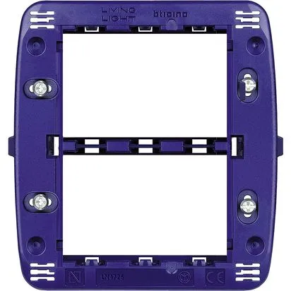 Suport 3 + 3 module cu suruburi pentru placi Bticino Living Light - LN4726