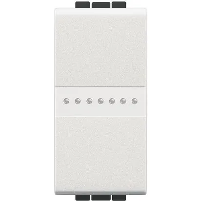 Intrerupator cap cruce, axial, Alb, 1 modul, 16 AX 250 V - Bticino Living Light - N4054