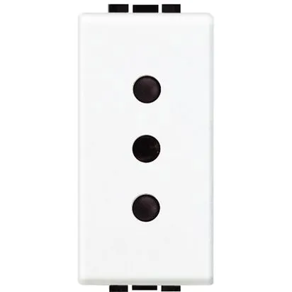 Priza Standard Italian Alba 2P+T 10A 250 Vac 1 modul - Bticino Living Light - N4113