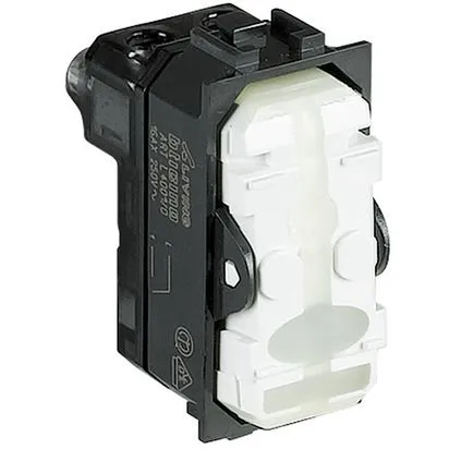 Intrerupator cap cruce, basculant 1 modul, 16a 250 vac, fara tasta - bticino living light - ln4004