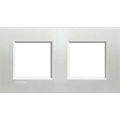 Rama 2 + 2 module argintiu bticino living light - lna4802m2ag