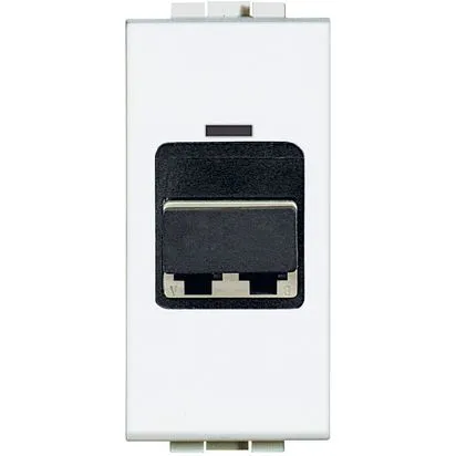 Conector de cuplare pentru cablu de fibră optică - Alb - 1 modul - Bticino Living Light - N4268LC
