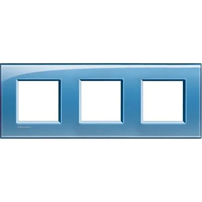 Rama 2 + 2 + 2 module 71mm albastru profund - bticino living light - lna4802m3ad