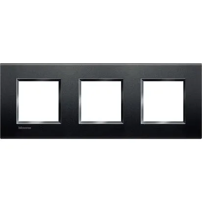 Rama 2 + 2 + 2 module antracit bticino living light - lna4802m3ar