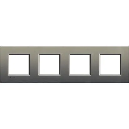 Rama 2 + 2 + 2 + 2 module 71mm gri avenue bticino living light - lna4802m4ae