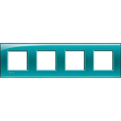 Rama 2 + 2 + 2 + 2 module 71mm verde intens - bticino living light - lna4802m4vd