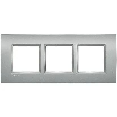 Rama 2 + 2 + 2 module 57mm Aluminiu BTicino Living Light - LNA4832M3TE
