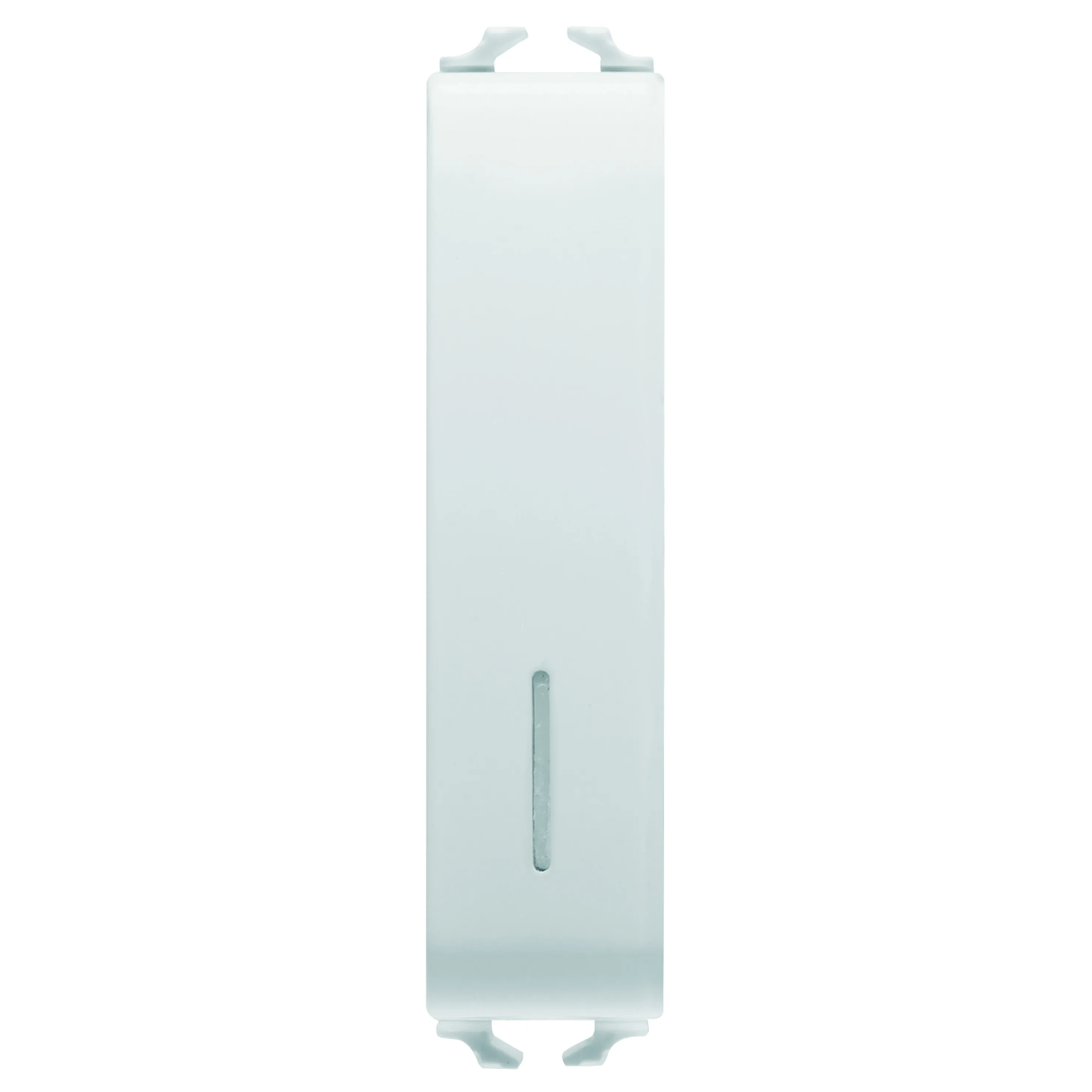 Intrerupator, simplu, 1P, 250V, c.a., 10AX, iluminabil, cu, difuzor, 1/2, modul, alb, lucios, Gewiss, Chorus, GW10022