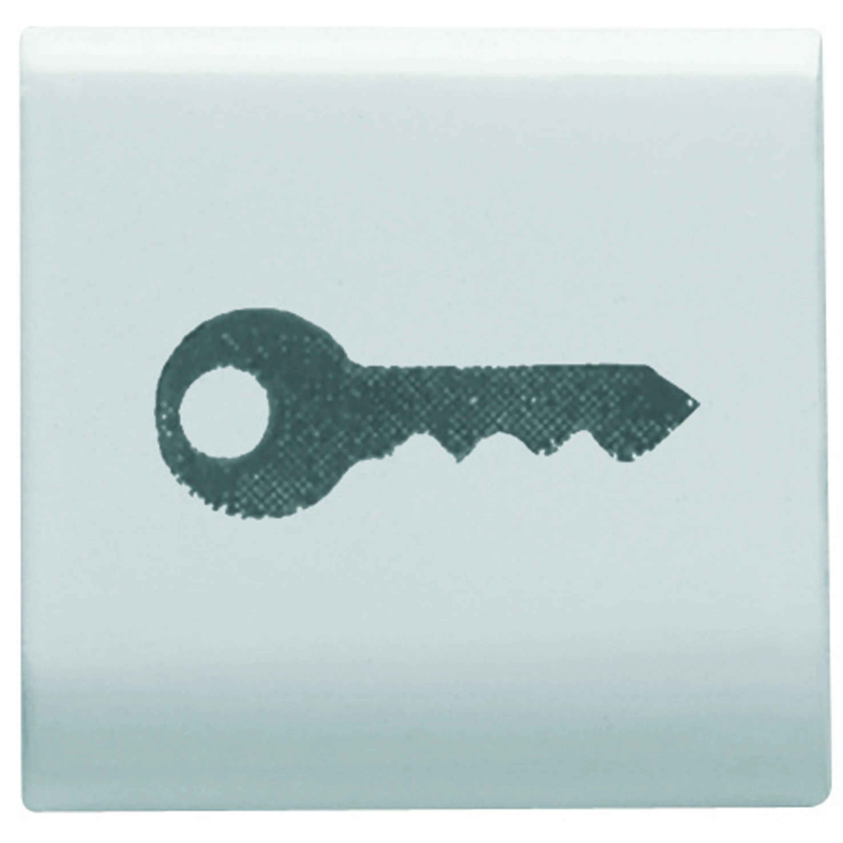 Buton, cu, revenire, interschimbabil, 22x22mm, cheie, alb, lucios, Gewiss, Chorus, GW10543