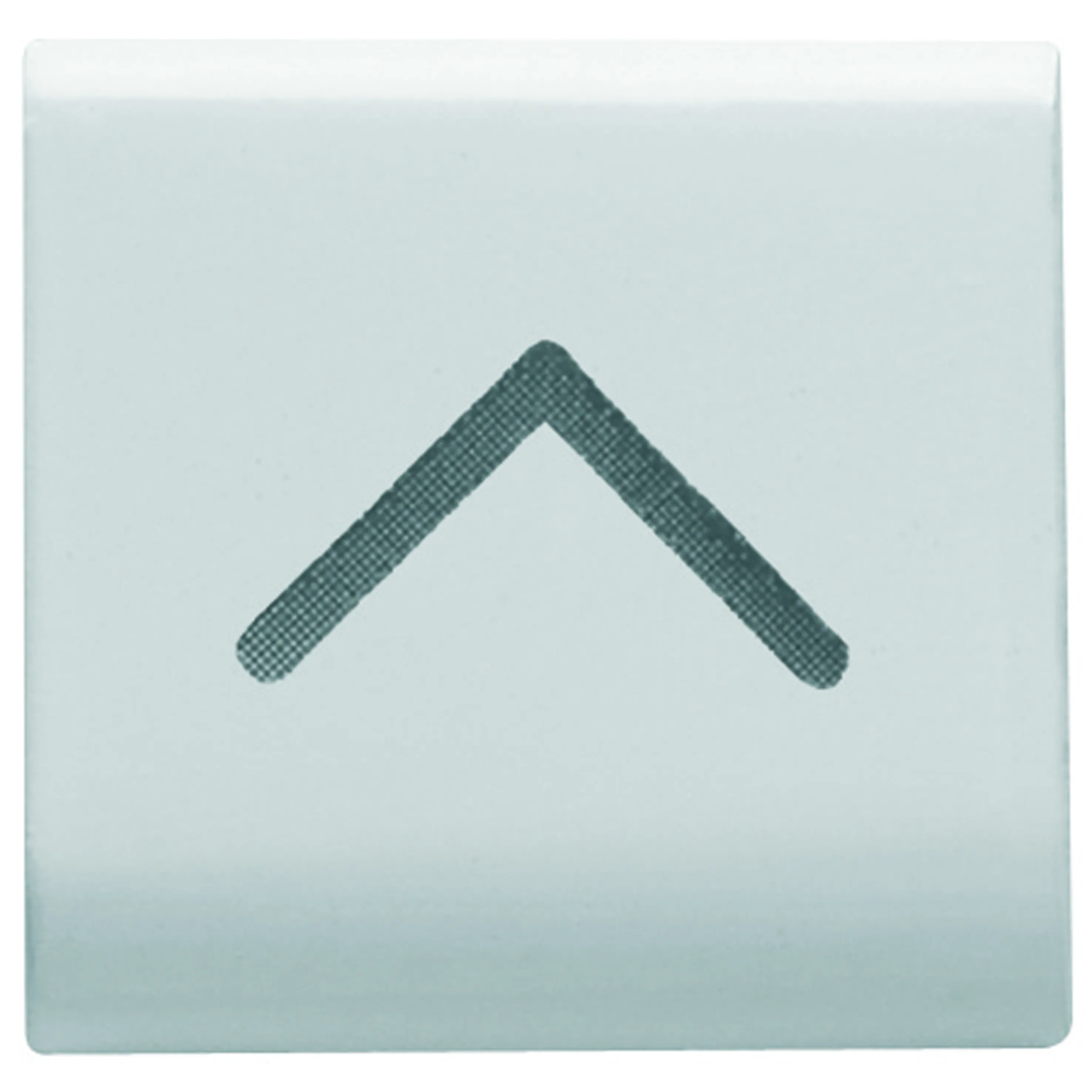 Buton cu revenire interschimbabil 22x22mm sageata verticala alb lucios Gewiss Chorus GW10545
