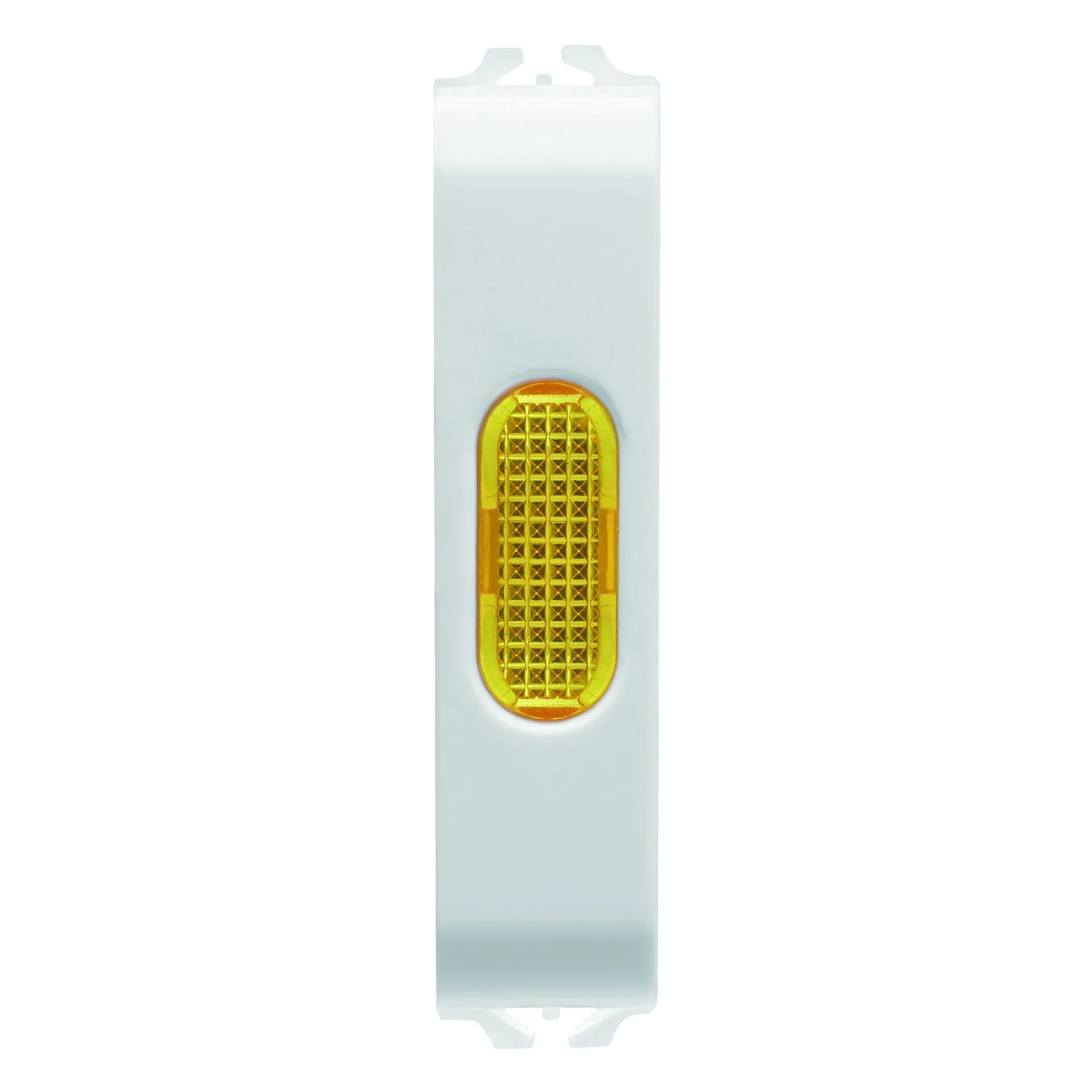 Lampa, indicatoare, simpla, chihlimbar, 1/2, modul, alb, lucios, Gewiss, Chorus, GW10644