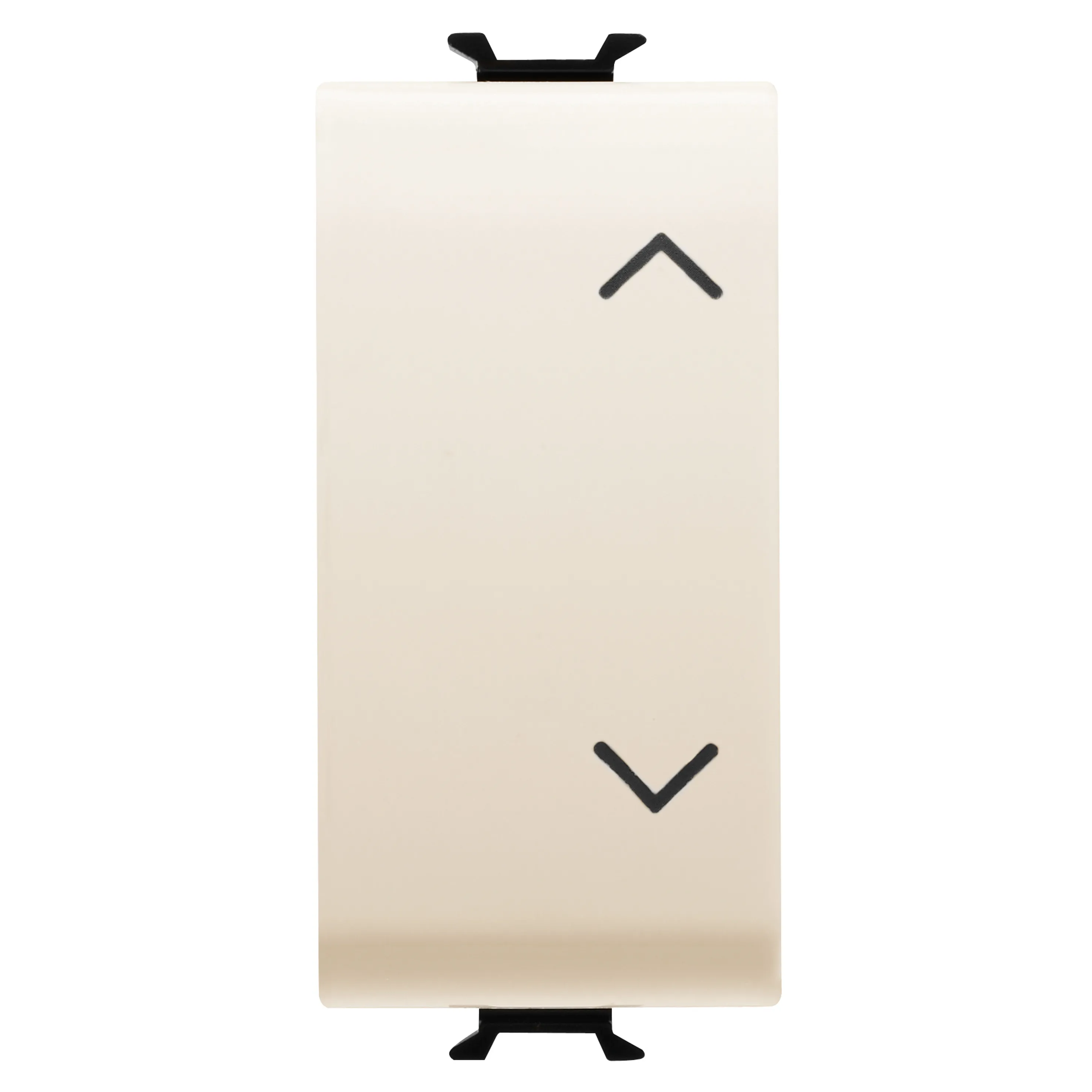 Buton, cu, revenire, 1P, 250V, NO+NO, 10A, cu, interblocare, simbol, sus-jos, 1, modul, fildes, Gewiss, Chorus, GW11140