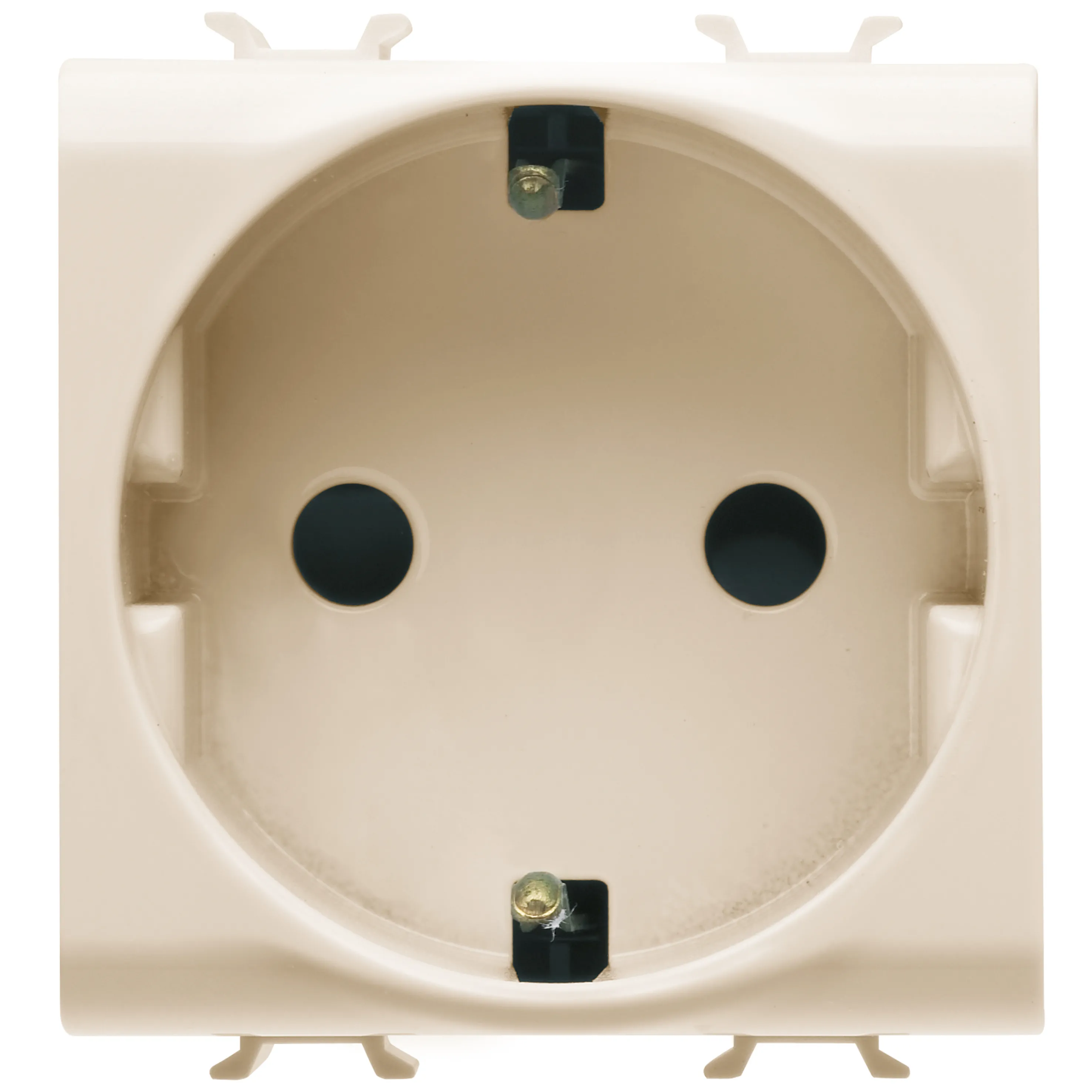 Priza, standard, Gewiss, Chorus, germana, 250V, c.a., 2P+E, 16A, 2, module, fildes, GW11241