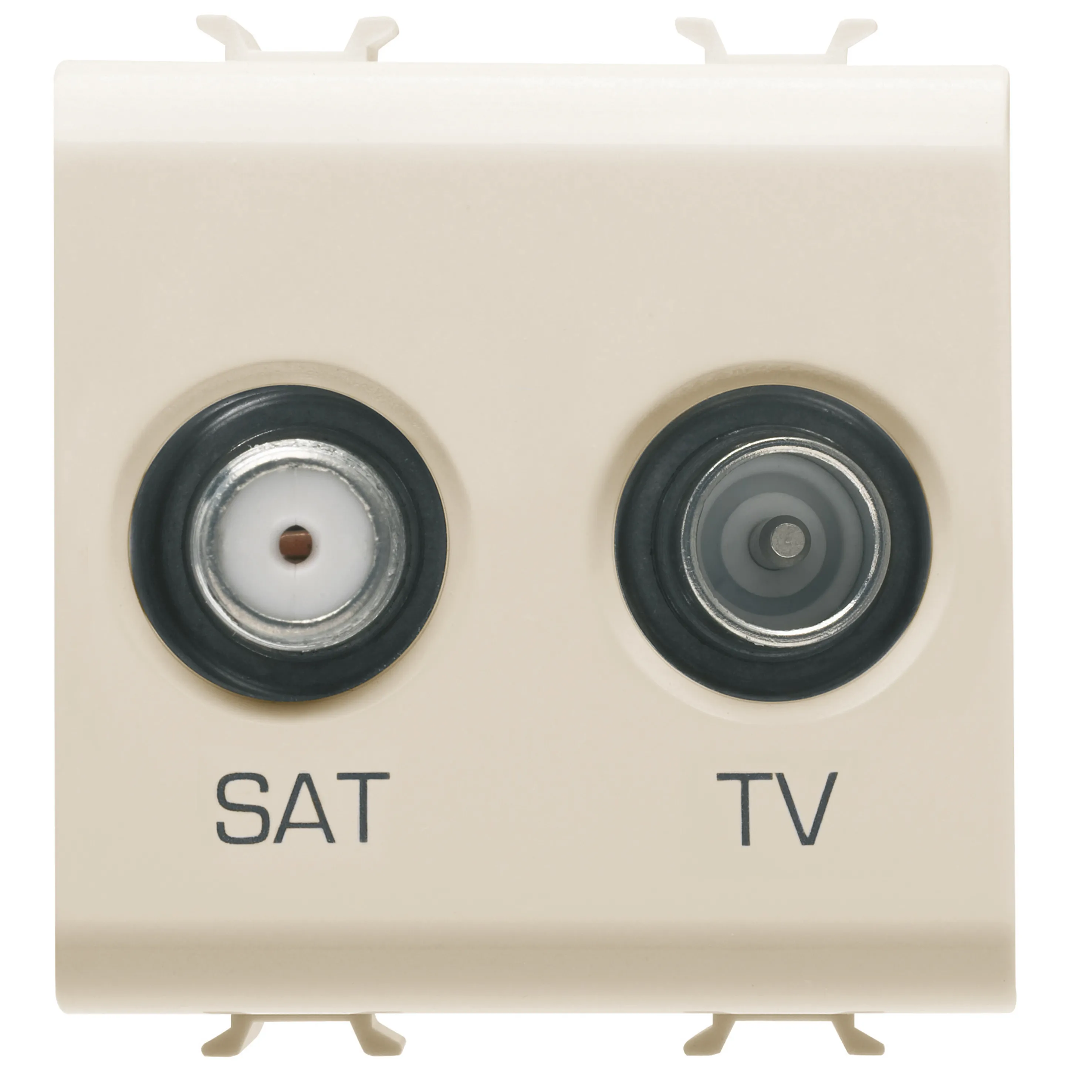 Priza, TV-SAT, Gewiss, Chorus, directa, 2, module, fildes, GW11383